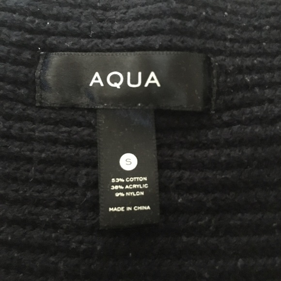 Aqua Long Sleeve Boatneck Ribbed Sweater - Picture 4 of 4